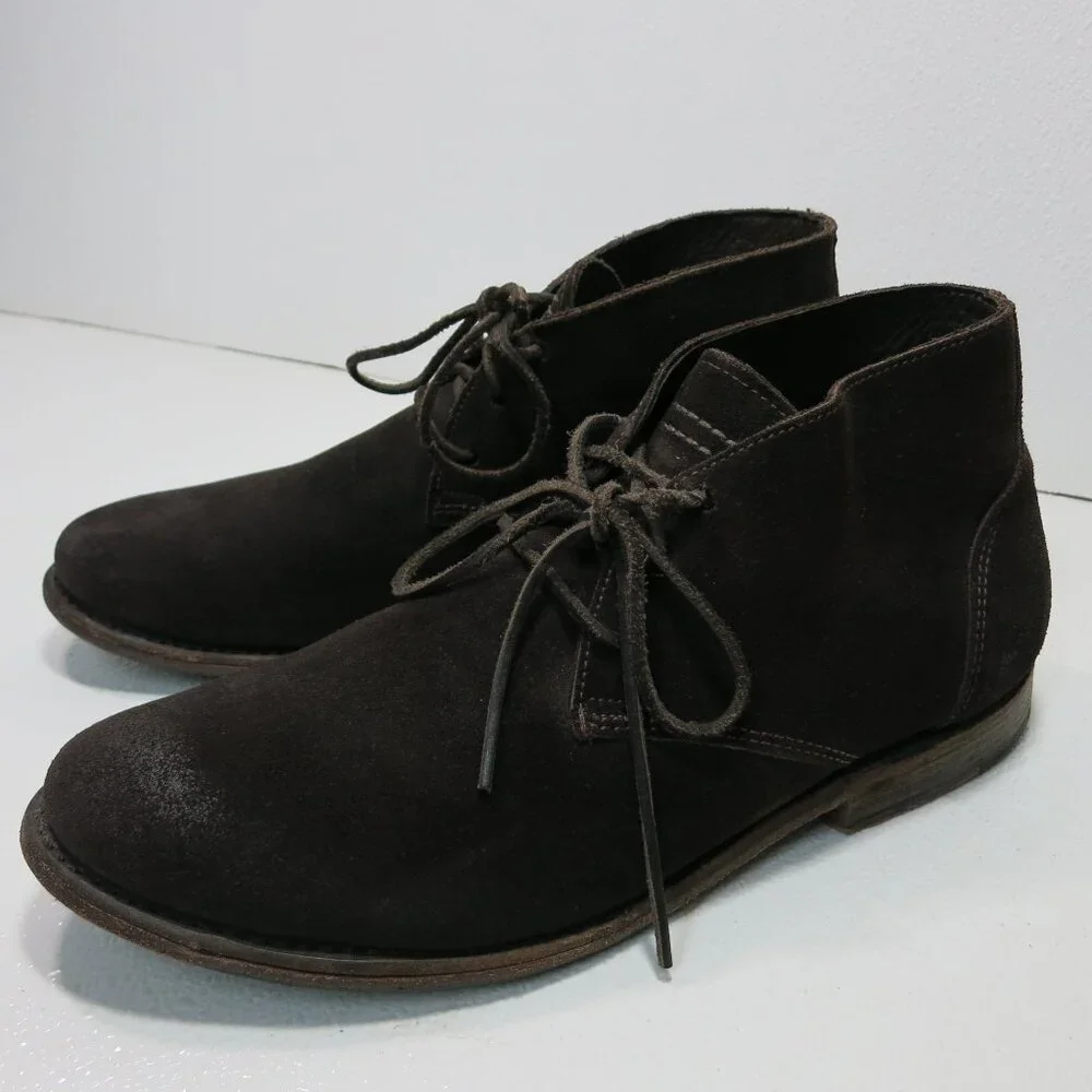 Vintage Suede Leather Chukka Boots Comfort Dress Footwear Shoes Men's 10.5 M